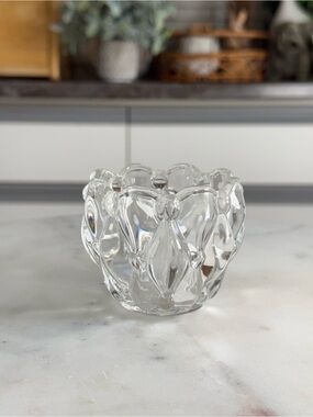Clear Art Glass Decorative Tealight Candle Holder Votive #2